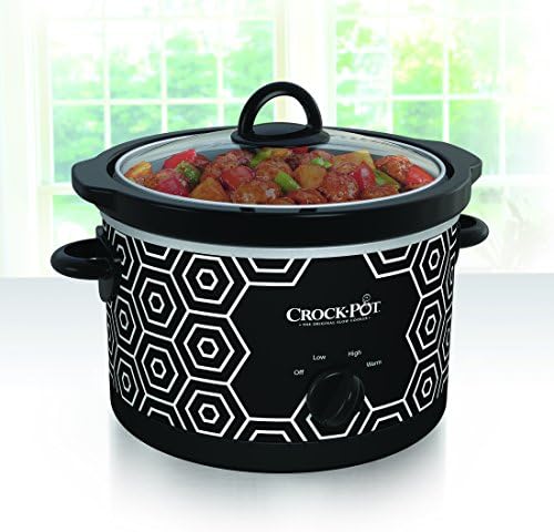 Crock-Pot 4.5 Quart Portable Slow Cooker – Black & White v2011