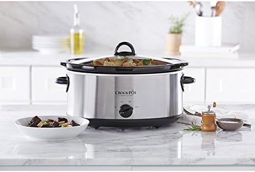 Crock-Pot 7 Quart Oval Manual Slow Cooker – Stainless Steel v2029