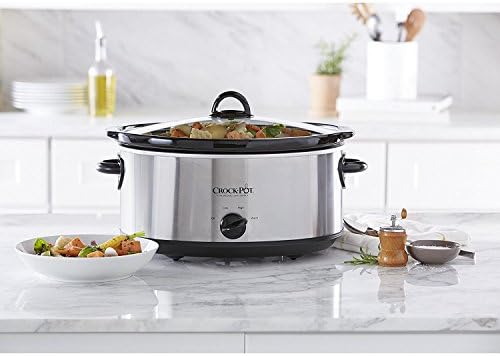 Crock-Pot 7 Quart Oval Manual Slow Cooker – Stainless Steel v2029