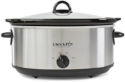 Crock-Pot 7 Quart Oval Manual Slow Cooker – Stainless Steel v2029