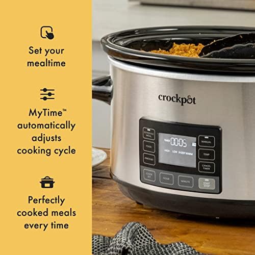 Crock-Pot 7 Quart Portable Programmable Slow Cooker with Timer v2027