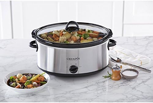 Crock-Pot 7 Quart Oval Manual Slow Cooker – Stainless Steel v2029