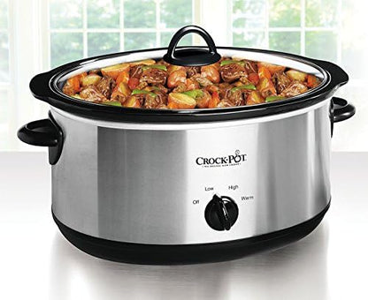 Crock-Pot 7 Quart Oval Manual Slow Cooker – Stainless Steel v2029