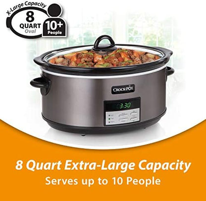 Crock-Pot 8 Quart Programmable Slow Cooker with Auto Warm v2028