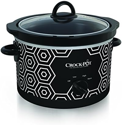 Crock-Pot 4.5 Quart Portable Slow Cooker – Black & White v2011