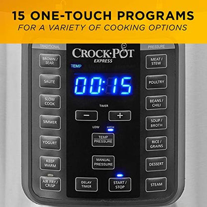 Crock-Pot Express Crisp 8 Quart 10-in-1 Pressure Cooker v2006 v2x6