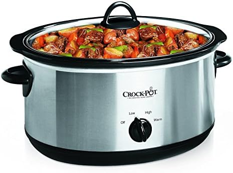 Crock-Pot 7 Quart Oval Manual Slow Cooker – Stainless Steel v2029