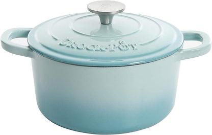 Crock-Pot 3 Quart Enameled Cast Iron Dutch Oven – Aqua v2002