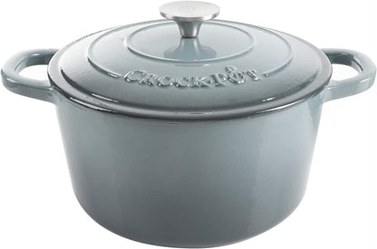 Crock-Pot 3 Quart Enameled Cast Iron Dutch Oven – Aqua v2002