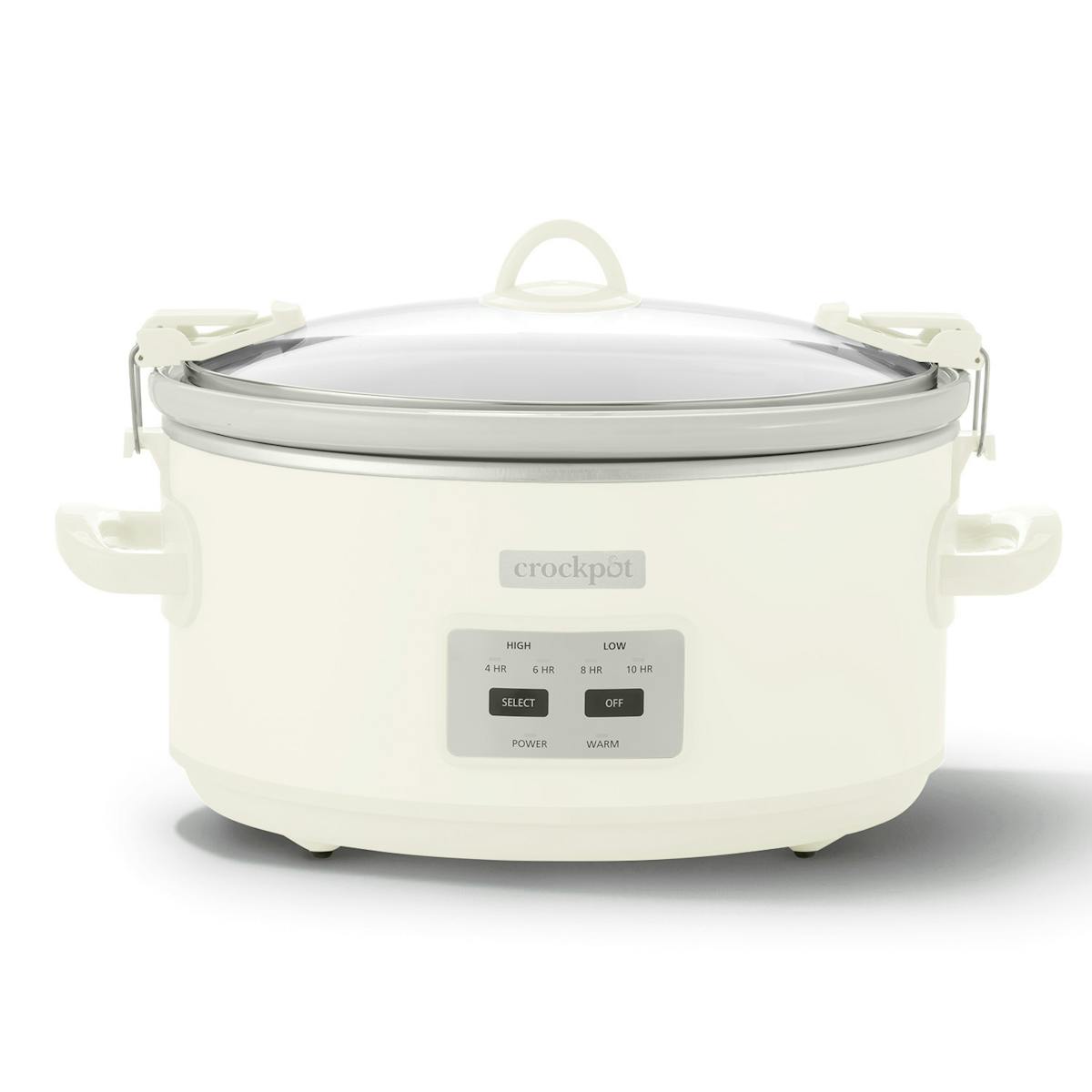 Crock-Pot® 7 Qt. Cook & Carry Programmable Slow Cooker with Carry Bag, Oat Milk Cream