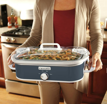 Crock-Pot® Manual 3.5-Quart Casserole Crock® Slow Cooker, Charcoal