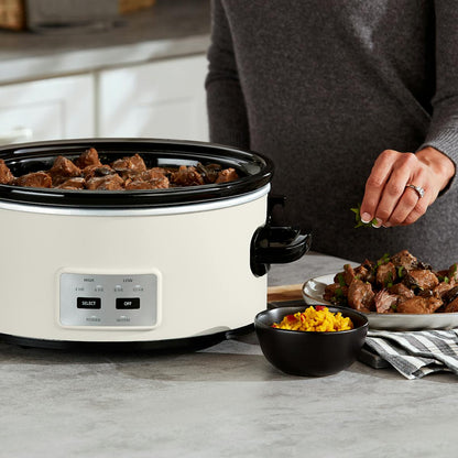 Crock-Pot® Manual 6-Quart Cook & Carry® Slow Cooker, Silver