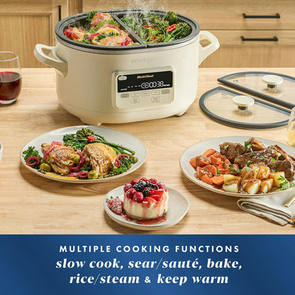 Crock-Pot® MultiMeal Multicooker and Programmable Slow Cooker with Bake Function, Oat Milk