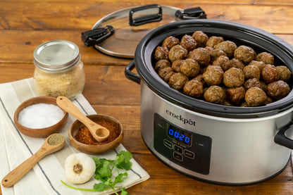 Crock-Pot® Programmable 4-Quart Cook & Carry Slow Cooker, Stainless Steel