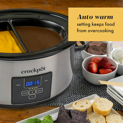 Crock-Pot® Programmable Choose-a-Crock Slow Cooker, Stainless Steel